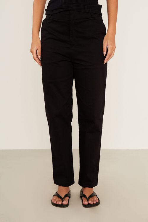 Calça Sarja Bolso Faca Curta - Preto