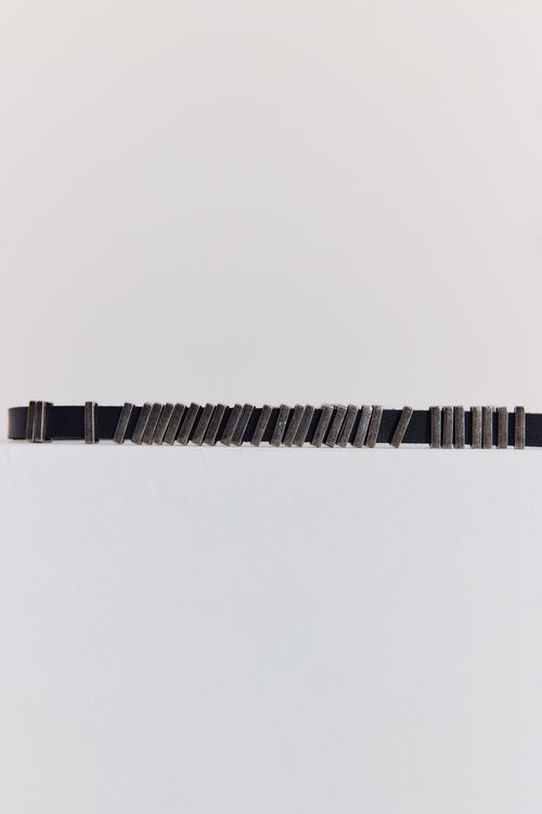 Cinto Couro Metais - Preto