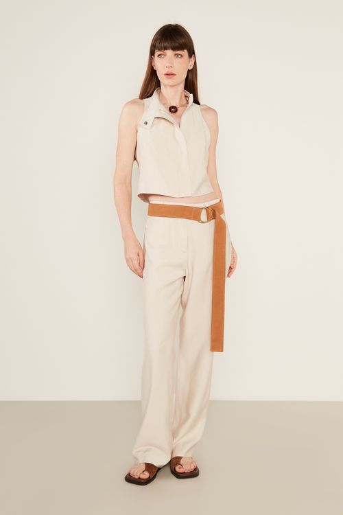 Calça Alfaiataria Off - Areia