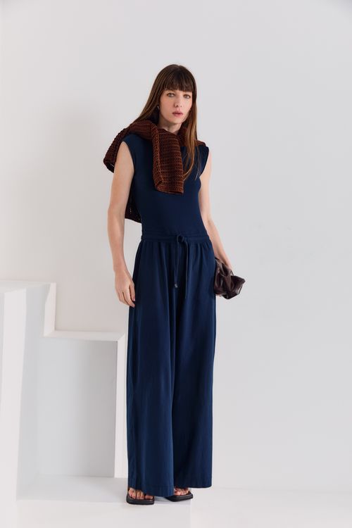 Macacão Malha Pietra - Azul Escuro