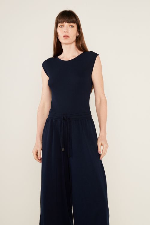 Macacão Malha Pietra - Azul Escuro