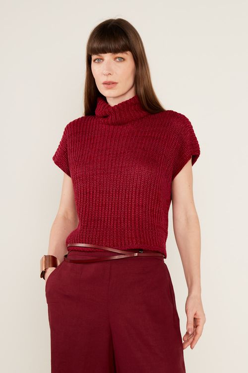 Blusa Tricot Mescla - Mescla/Vinho