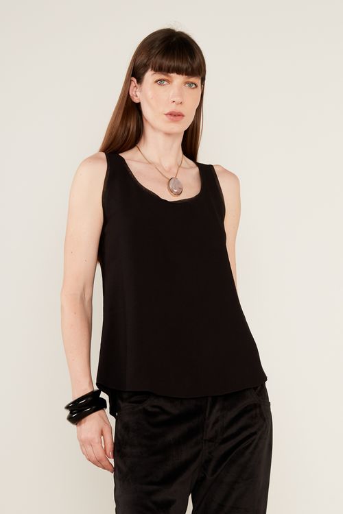 Regata Detalhe Tule - Preto