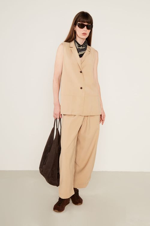 Colete Alongado - Camelo