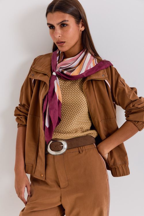 Jaqueta Sarja Raglan - Marrom Mascavo