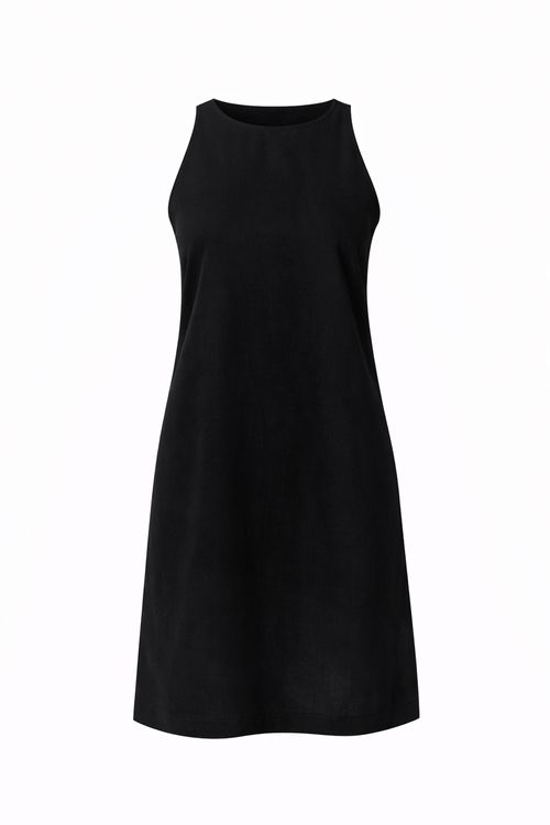 Vestido Curto Linho - Preto