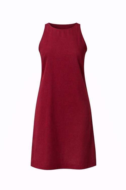 Vestido Curto Linho - Vinho Origem
