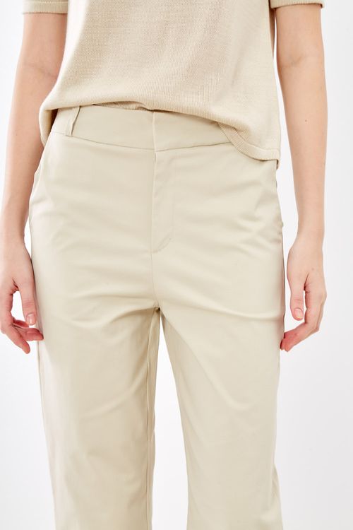Calça Sarja Bolso Faca - Areia