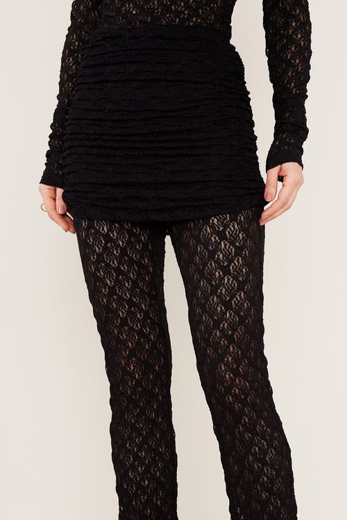 Calça Pala Renda - Preto
