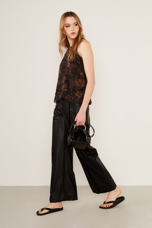 Blusa Estampa Jardim Black - Est Jardim Black