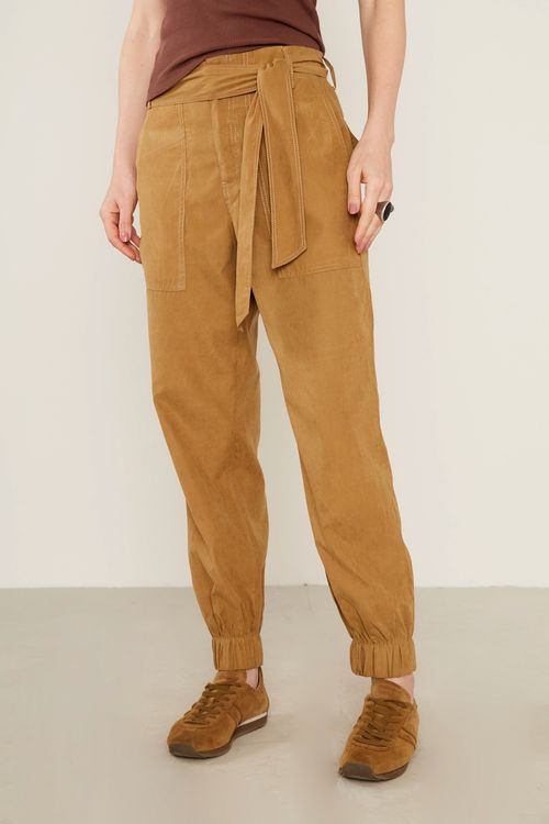 Calça Sarja Faixa - Bege Ambar