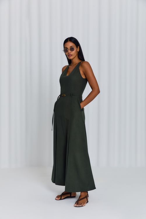 Vestido Casual Nesgas - Manjericao