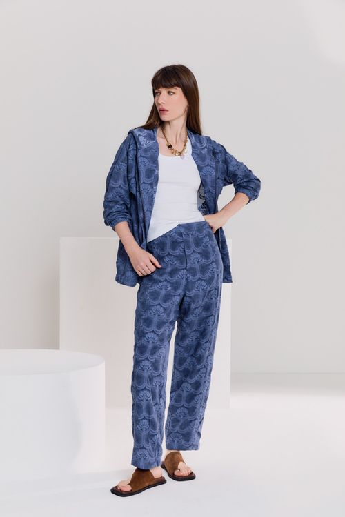 Calça Bordado Naoma - Azul Indie