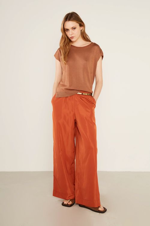 Blusa Tricot Basic - Caramelo Queimado