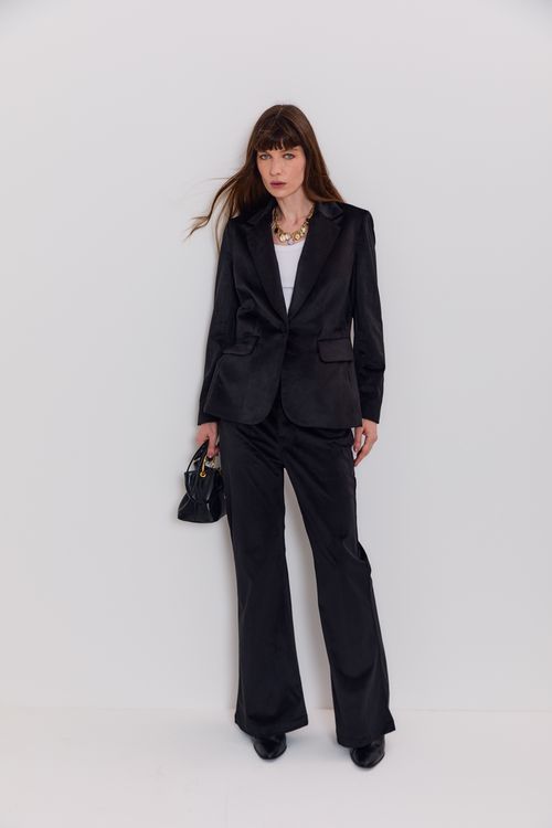 Calça Veludo 5 Bolsos - Preto