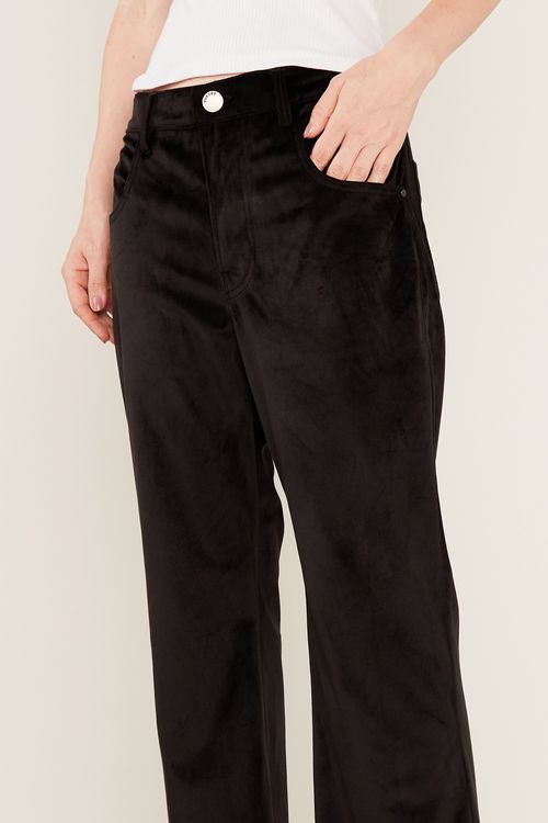 Calça Veludo 5 Bolsos - Preto