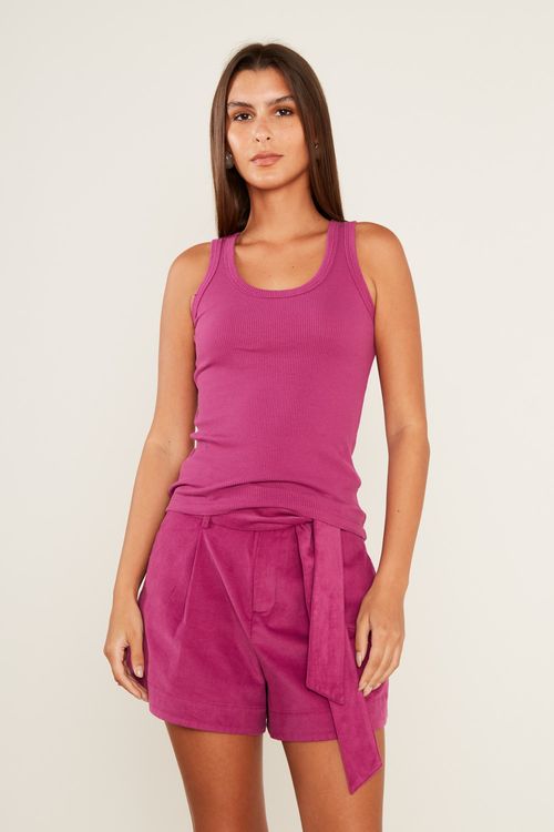 Short Sarja Veludo - Purpura Escura