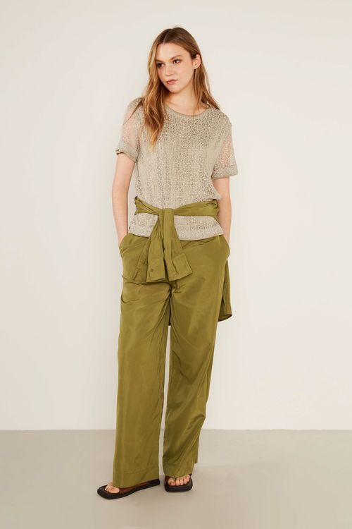 Blusa Malha Renda - Vanilla Cream