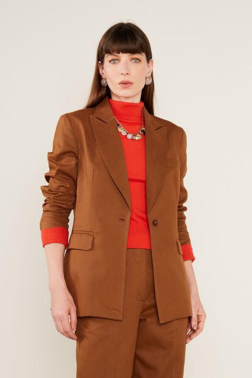 Blazer Acinturado - Marrom Mascavo