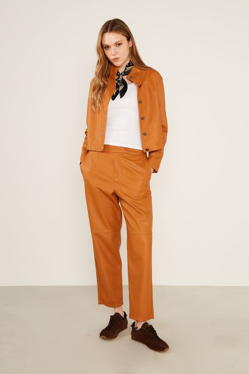 Jaqueta Couro Pu - Marrom Mascavo