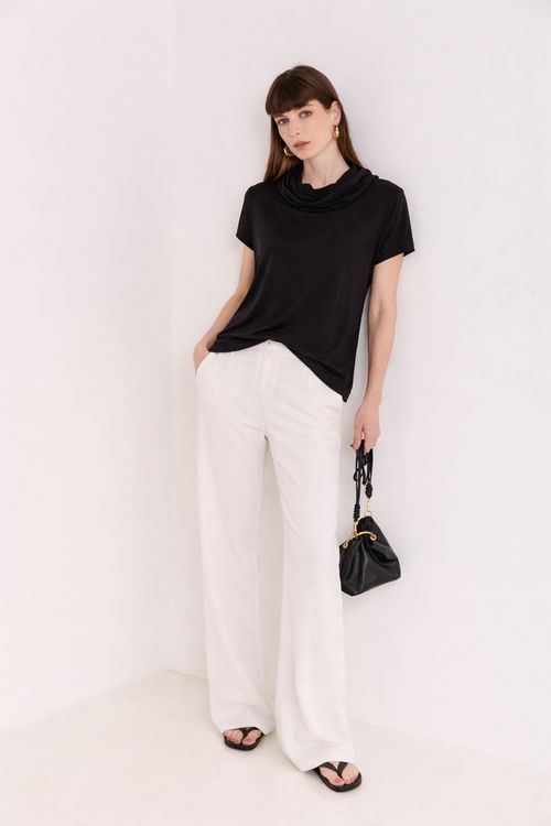 Blusa Malha Gola - Preto