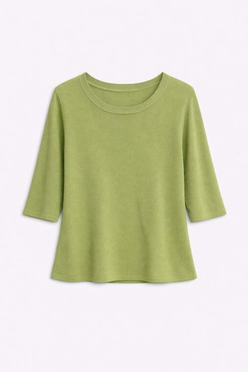 Blusa Tricot Básica - Verde Cedro