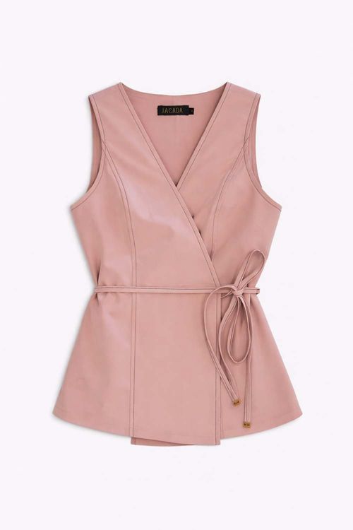 Colete Sarja Amarração - Rosa Cha