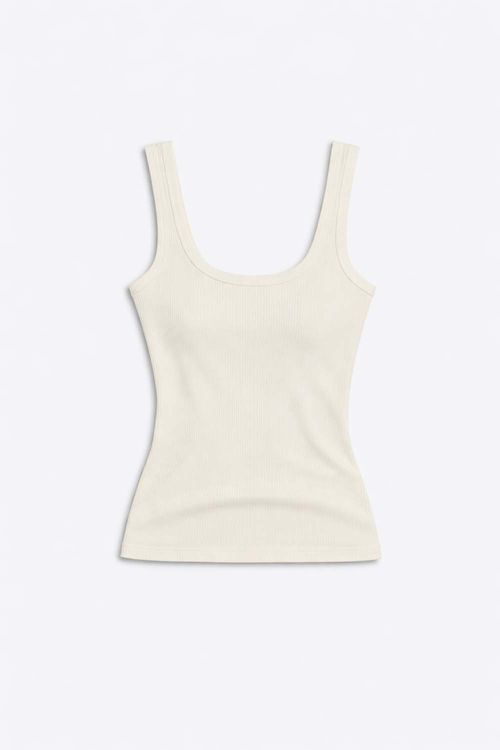 Regata Tricot Básica - Branco