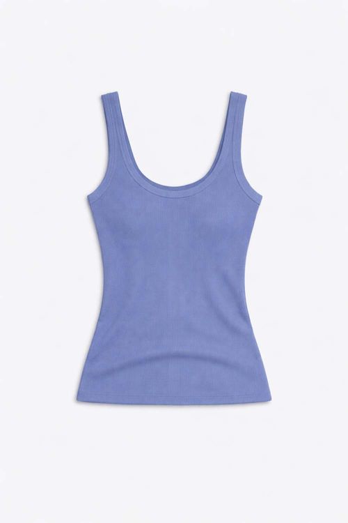 Regata Tricot Básica - Azul Escuro