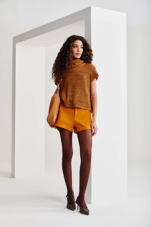 Short Sarja Alfaiataria - Bege Nozes