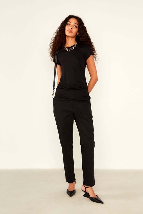 Calça Sarja Bolso Faca Ct - Preto
