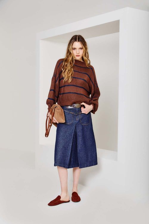 Saia Jeans Midi - Jeans