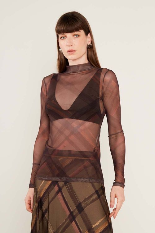 Blusa Malha Estampa Cintia - Est Cintia