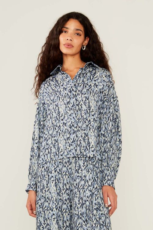 Camisa Estampa Maju - Est Maju Azul