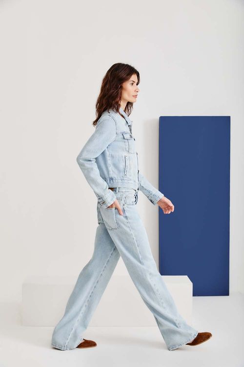 Calça Jeans Texturizada - Jeans