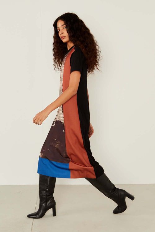 Vestido Malha Silk Grade Cor - Preto
