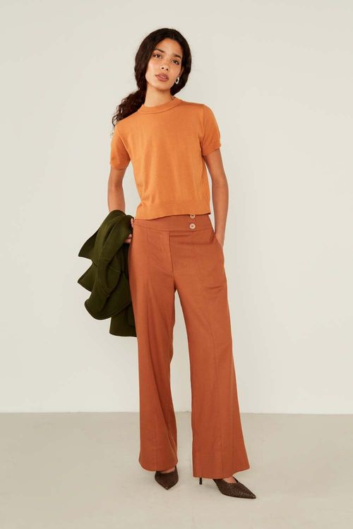 T-Shirt Tricot Basic - Canela