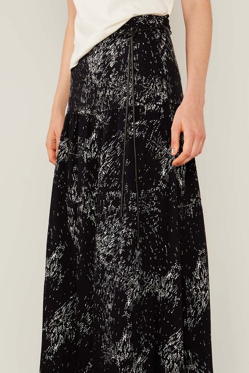 Saia Estampa Dolly Black - Est Dolly Black