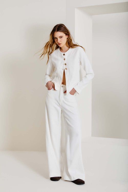 Calça Sarja Light - Off White