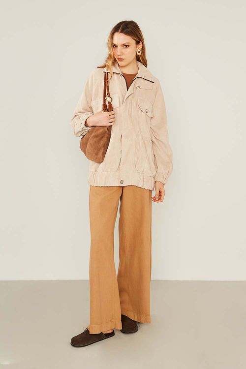 Jaqueta Veludo Oversized - Vanilla Cream