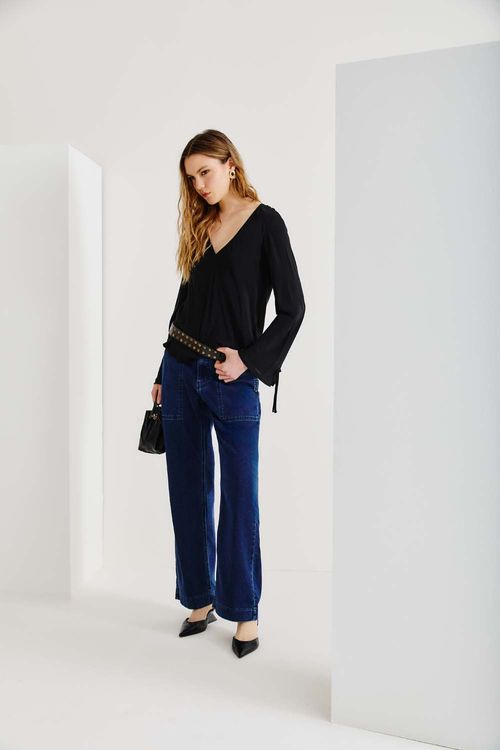 Calça Jeans Moletom - Jeans