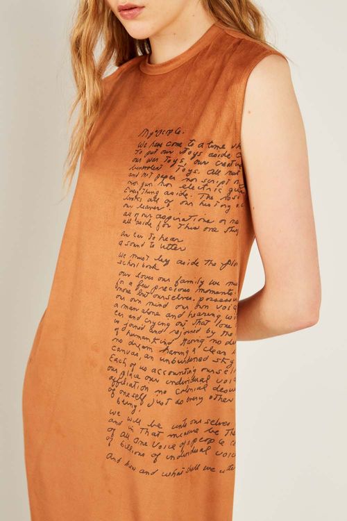Vestido Malha Suede Silk - Canela