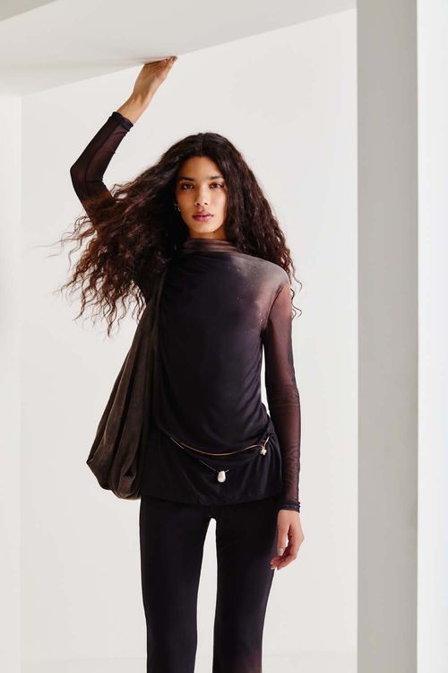 Blusa Manga Malha Estampa Constelação - Est Constelacao