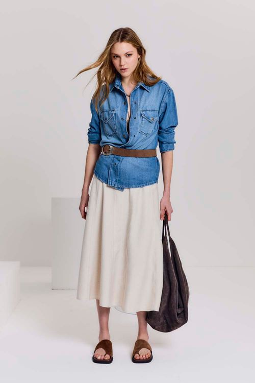 Saia Casual Linen - Cru