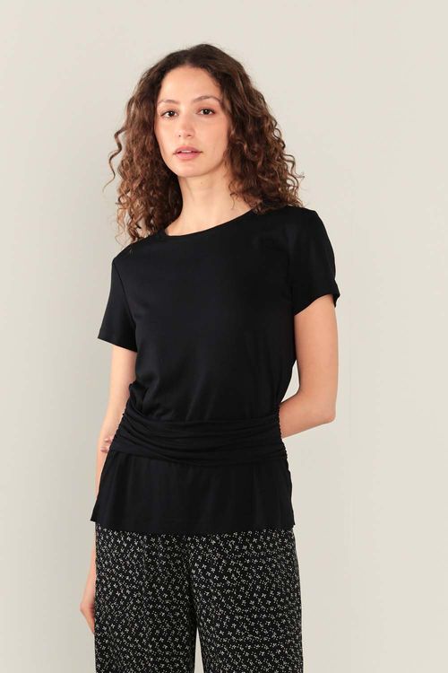 Blusa Malha Crepe - Preto