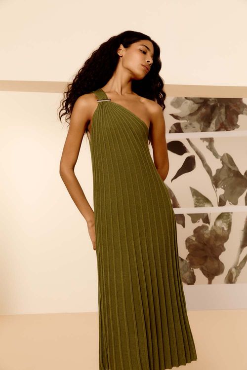 Vestido Tricot Ombro - Alecrim