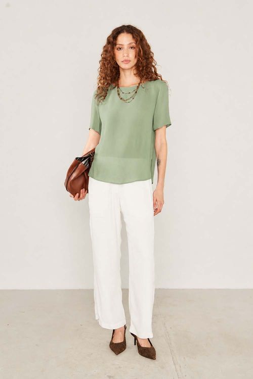 Blusa Clássica - Verde Eucalipto