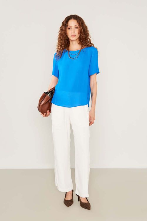 Blusa Clássica - Azul Vibrante