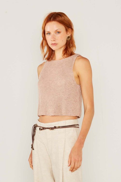 Blusa Tricot Mescla - Blush