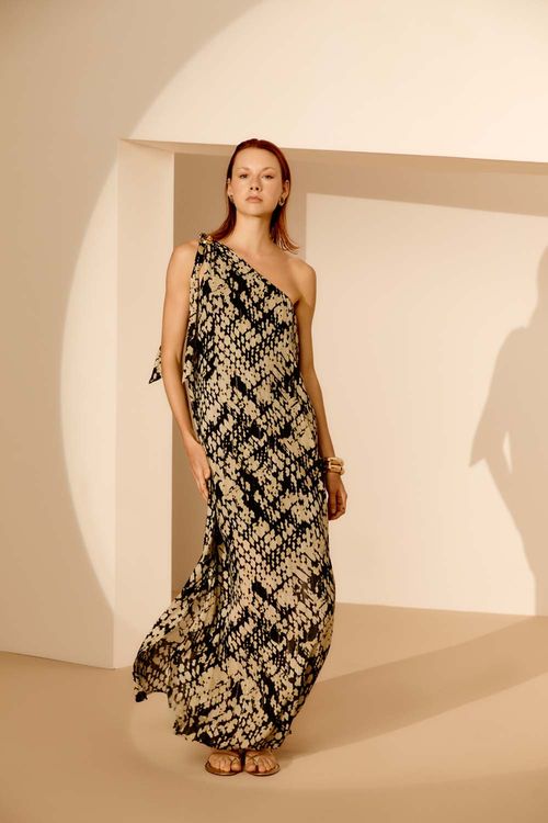 Vestido Longo Estampa Nubia - Est Nubia